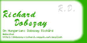 richard dobszay business card