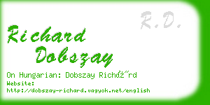 richard dobszay business card